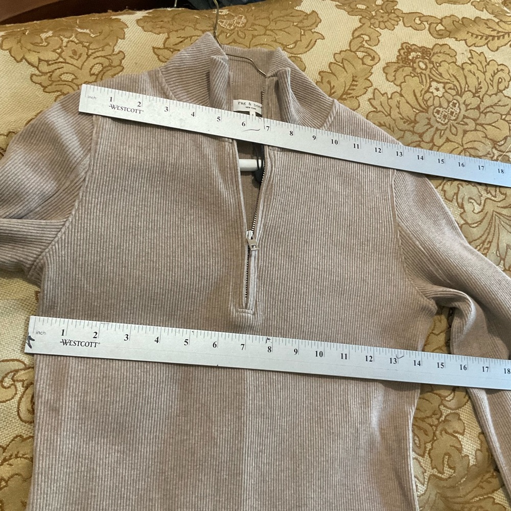 NWOT $275 Rag & Bone Laila Zip Dress In Camel Heather Size: S - Picture 12 of 14